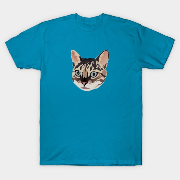 Cute Bengal Cat T-Shirt by KCPetPortraits